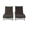 Eliana Outdoor Brown Wicker Adjustable Chaise Lounge Chair Set of 2