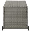 vidaXL Patio Storage Box Light Gray 47.2"x25.6"x24" Poly Rattan