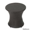 Townsgate Outdoor Brown Wicker Hourglass Side Table