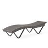 Zanna Outdoor Gray Wicker Adjustable Chaise Lounge set of 1