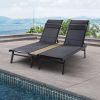 Hugo 76'Long Reclining Chaise Lounge Set (Set of 2)