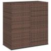 vidaXL Patio Cushion Box PE Rattan Brown