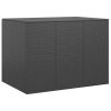 vidaXL Patio Cushion Box PE Rattan Black