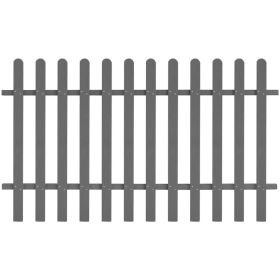 vidaXL Picket Fence WPC 78.7"x47.2" (Color: Grey)