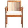 Patio Dining Chairs with Cushions 8 pcs Solid Wood Acacia