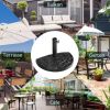 Outdoor Garden Heavy Duty Square Umbrella Base Stand of 17.5 Inch   30 lbs