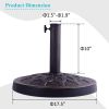 Outdoor Garden Heavy Duty Square Umbrella Base Stand of 17.5 Inch   30 lbs