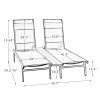 Hugo 76'Long Reclining Chaise Lounge Set (Set of 2)