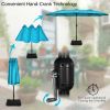 15 Feet Double-Sided Twin Patio Umbrella with Crank and Base