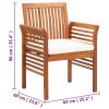 Patio Dining Chairs with Cushions 8 pcs Solid Wood Acacia