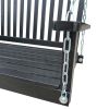 Front Porch Swing with Armrests; Wood Bench Swing with Hanging Chains; for Outdoor Patio ; Garden Yard; porch; backyard; or sunroom; Easy to Assemble;