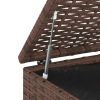 vidaXL Patio Cushion Box PE Rattan Brown