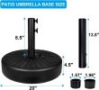 Outdoor Lawn Garden 20 Inch Round Patio Umbrella Base