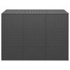 vidaXL Patio Cushion Box PE Rattan Black