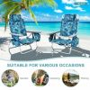 2 Pack 5-Position Outdoor Folding Backpack Beach Table Chair Reclining Chair Set