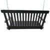 Front Porch Swing with Armrests; Wood Bench Swing with Hanging Chains; for Outdoor Patio ; Garden Yard; porch; backyard; or sunroom; Easy to Assemble;