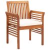 Patio Dining Chairs with Cushions 8 pcs Solid Wood Acacia