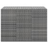 vidaXL Patio Cushion Box PE Rattan Gray