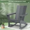 Rocking Adirondack Chairs Patio Rocker All-Weather Resistant, HDPE Plastic Resin Outdoor Lounge Furniture,Lawn Chairs for Campfire, Fire Pit, Garden,