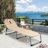 Folding Chaise Lounge Chair Bed Adjustable Outdoor Patio Beach