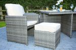 Direct Wicker 11-Piece Outdoor PE Rattan Wicker Patio Dining Table Set Garden Outdoor Patio Furniture Set