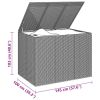 vidaXL Patio Cushion Box PE Rattan Black