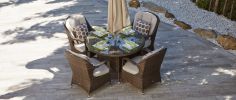 Direct Wicker Marianna Patio Wicker 5 Piece Round Dining Set